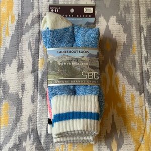 Ladies bright colored boot socks 3 pair